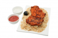 Golden charcoal chicken with rice