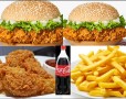 2 Zinker Burger,2pc fried chicken fries and 1L cola