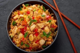 Chicken Schezwan Triple Fried Rice