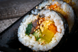 Vegetarian Traditional Gimbap Rice Rolls