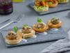 Mozzarella Stuffed Mushroom Bruschetta
