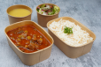 Okra with Meat Stew and Rice