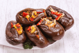 Labneh Balls  and  Makdous  and Pickled Eggplant and