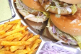 Anday Wala Shami Bun Kabab with Fries (Beef)