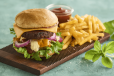 Vegetable Burger with Fries