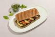 Eggplant and Halloumi Sandwich