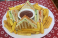 Veg Grilled Bombay Sandwich with Fries