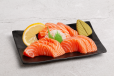 Salmon Sashimi .