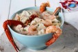 Clear seafood soup