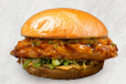 Grilled chicken kimchi burger