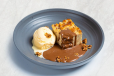 Chocolate bread and butter Pudding
