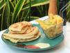 Tunisian Chapati Chicken And Smoked Turkey With Fries