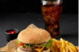 Fresh Veg Burger, French Fries, Soft Drink