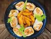 Chicken Roll With Potato Wedges Plate Medium