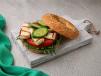 Halloumi With Vegetable Bagel
