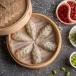 Edamame dumpling with truffle oil