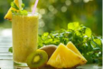 Orange, Kiwi, Pineapple And Mint Mix Juice