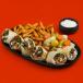 The Vegan  Shawarma Saj Platter