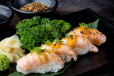Spicy Cooked Salmon Aburi (4 Pieces)