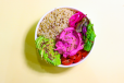 Avo Quinoa And Beet Hummus Bowl