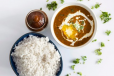 Steamed Rice with Dal Makhani