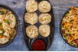 Chicken Noodles with Fried Chicken Momos 4pcs