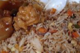Veg Fried Rice with Shanghai Fish