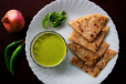 Aloo Porottas 2 with Mint Chutney