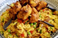 VEG FRIED RICE WITH CHICKEN TIKKA 4 PCS