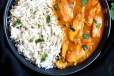 VEG FRIED RICE WITH CHICKEN KORMA
