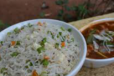VEG FRIED RICE WITH GARLIC CHICKEN
