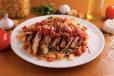 Fettuccine Bruschetta with Grilled Chicken