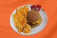 Fresh Burger with Sliced Fries
