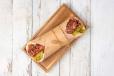 Chicken Musakhan and Hummus Wrap