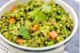 Veg Fried Rice With Green Sauce