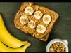 Peanut Butter Toast With Banana And Nuts