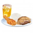 Rice with chicken and steak
