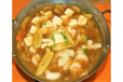 Mix Seafood With Tofu In Hot Pot