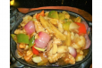 Sizzling Seafood With Fried Tofu In Supreme Soy Sauce