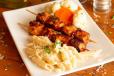 Chicken Skewers and Pasta