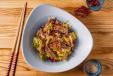 Royal Duck Salad with Crunchy Cabbage, Carrots, Onions, Baby Gems, Hoisin and Five-spice Dressing (H)