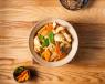 Chicken with Bamboo Shoot And Shiitake Mushrooms, Steamed Rice