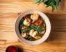 Prawns with Kang Kang and Krachai, Steamed Rice (S)