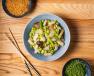 Edamame, Shiitake, Asparagus, Water Chestnut in White Garlic Sauce