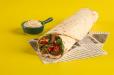 Spicy Eggplant And Muhammara Hummus Wrap