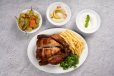 Grilled chicken on the machine gas