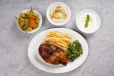 Half Grilled Chicken On Gas Machine