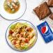 Soup, Salad, Dessert and brownie Combo