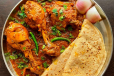 Chicken kadai combo with 2 Roti