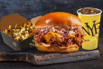 Crispy Chicken Burger With Loaded Fries Combo